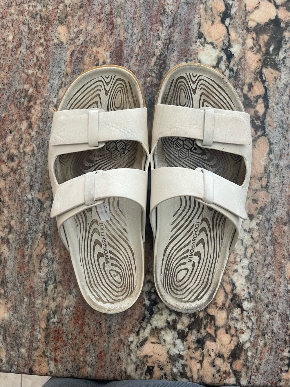 Vivo Barefoot Cream Slip-On Minimalist Sandals